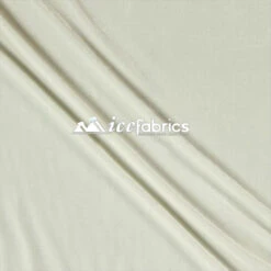 Ivory Poly Spandex 4 Way Stretch Velvet Fabric/ Super Soft