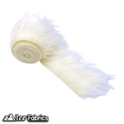 Shaggy Mohair Strips Ribbon Faux Fur Fabric Pre Cut Roll 30 Shaggy Mohair Strips Ribbon Faux Fur Fabric Pre Cut Roll -Luxtex Store IvoryShaggyMohairStripsRibbonFauxFurFabricPreCutRoll 4 1