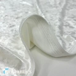 Ivory Stretch Crushed Velvet Fabric -Luxtex Store IvoryStretchCrushedVelvetFabric4
