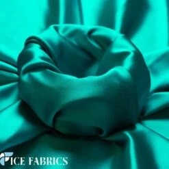 Luxury Silk Stretch Satin Fabric -Luxtex Store JadeLuxurySilkStretchSatinFabricThickSatin2