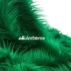 Kelly Green Shaggy Mohair Long Pile Faux Fur Upholstery Fabric -Luxtex Store KellyGreenFauxFurFabric3