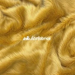 Latte Shaggy Mohair Long Pile Faux Fur Upholstery Fabric