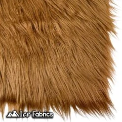 Light Brown IceFabrics Square Shaggy Long Pile Faux Fur Fabric -Luxtex Store LightBrownIceFabricsSquareShaggyLongPileFauxFurFabric 2