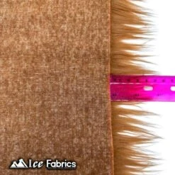 IceFabrics Square Shaggy Long Pile Faux Fur Fabric -Luxtex Store LightBrownIceFabricsSquareShaggyLongPileFauxFurFabric 4 1
