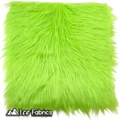 Lime IceFabrics Square Shaggy Long Pile Faux Fur Fabric 8 Lime IceFabrics Square Shaggy Long Pile Faux Fur Fabric -Luxtex Store LimeGreenIceFabricsSquareShaggyLongPileFauxFurFabric 1