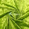 Lime Green Stretch Crushed Velvet Fabric