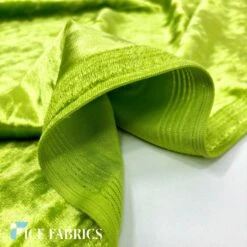 Lime Green Stretch Crushed Velvet Upholstery Fabric -Luxtex Store LimeGreenStretchCrushedVelvetFabric4 cdbcf015 be8e 4692 b94f 222a97709793