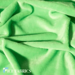 Lime Rich Solid Minky Fabric By The Roll ( 20 Yards ) Wholesale Fabric -Luxtex Store LimeSmoothSolidMinkyFabric3 2