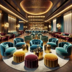 Soft And Smooth Stretch Velvet Upholstery Fabric -Luxtex Store Lounge Club Seating