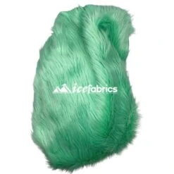 Mint Shaggy Mohair Long Pile Faux Fur Upholstery Fabric -Luxtex Store Mint4