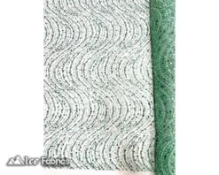 Wavy Beaded Embroidered Sequin Fabric On Mesh Fabric -Luxtex Store Mint Wavy Beaded Embroidered Sequin Fabric on Mesh Fabric 5