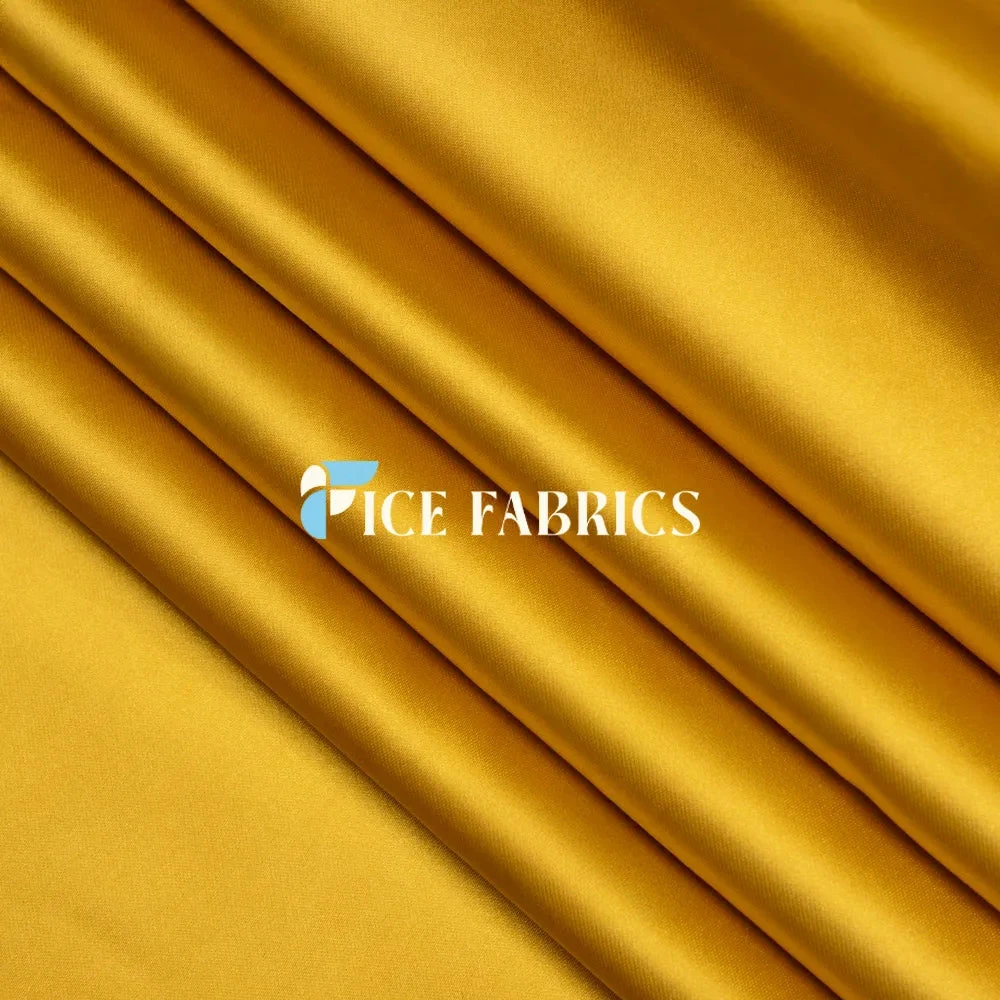 Mustard Gold Luxury Silk Stretch Satin Fabric 3 Mustard Gold Luxury Silk Stretch Satin Fabric