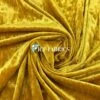 Mustard Gold Stretch Crushed Velvet Upholstery Fabric