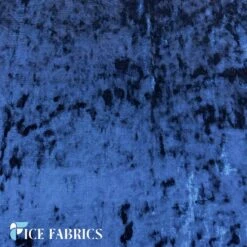 Navy Blue Stretch Crushed Velvet Fabric -Luxtex Store NavyBlueStretchCrushedVelvetFabric3