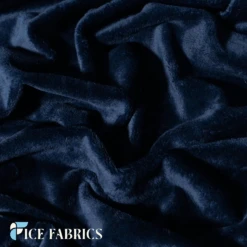 Navy Blue Solid Minky Fabric By The Yard -Luxtex Store NavySmoothSolidMinkyFabric3 2