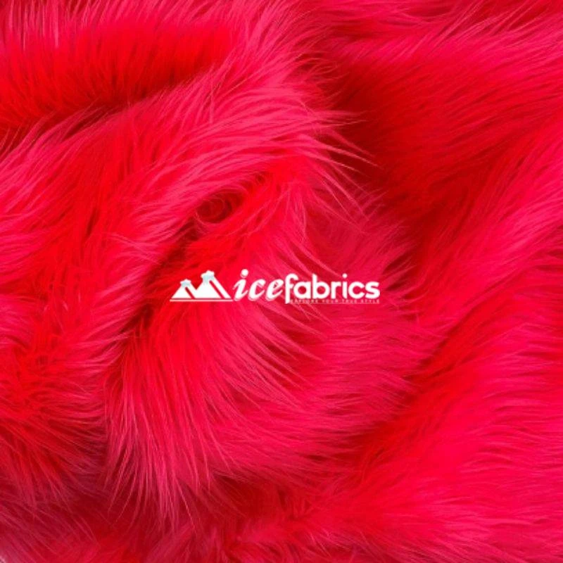 Neon Pink Shaggy Mohair Long Pile Faux Fur Upholstery Fabric 3 Neon Pink Shaggy Mohair Long Pile Faux Fur Upholstery Fabric