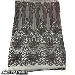 New Geometric 4 Way Stretch Sequin Fabric (20 Colors)