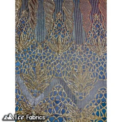 New Geometric 4 Way Stretch Sequin Fabric (20 Colors) -Luxtex Store NewGoldOnBlackGeometric4WayStretchSequinFabric335