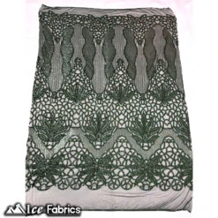 New Geometric 4 Way Stretch Sequin Fabric (20 Colors) -Luxtex Store NewHunterGreenGeometric4WayStretchSequinFabric340