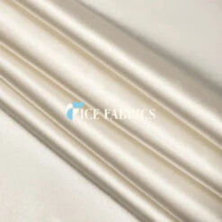Ivory Luxury Silk Stretch Satin Fabric