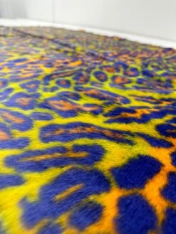 Orange Yellow Leopard Short Pile Faux Fur Fabric By The Yard -Luxtex Store Orange Yellow 9
