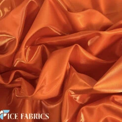 Orange Reflective Liquid Crystal Silky Satin Fabric -Luxtex Store OrangeReflectiveLiquidThickSilkySatinCrystal4