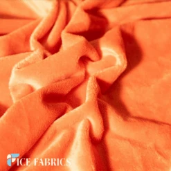 Orange Solid Minky Fabric By The Yard -Luxtex Store OrangeSmoothSolidMinkyFabric3