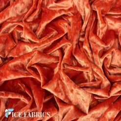 Orange Stretch Crushed Velvet Upholstery Fabric -Luxtex Store OrangeStretchCrushedVelvetFabric2 0ca11982 8bc0 4f9c b211 8f6cbda10483