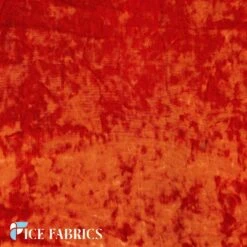 Orange Stretch Crushed Velvet Fabric By The Roll -Luxtex Store OrangeStretchCrushedVelvetFabric3 1