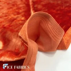 Orange Stretch Crushed Velvet Upholstery Fabric -Luxtex Store OrangeStretchCrushedVelvetFabric4 bec944b5 1630 4abb a138 9c97f9680d4c