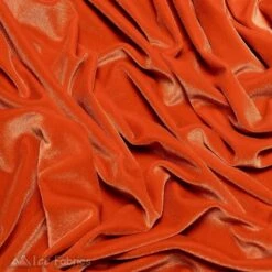 Orange Stretch Velvet Fabric Soft And Smooth -Luxtex Store Orange Ice Fabrics Stretch Velvet Fabric Soft and Smooth 3