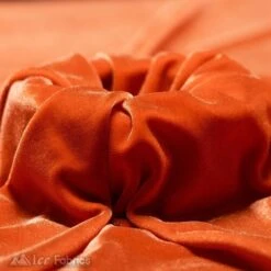 Orange Stretch Velvet Fabric Soft And Smooth -Luxtex Store Orange Ice Fabrics Stretch Velvet Fabric Soft and Smooth 6