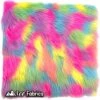 Pastel Rainbow IceFabrics Square Shaggy Long Pile Faux Fur Fabric -Luxtex Store PastelRainbowIceFabricsSquareShaggyLongPileFauxFurFabric 1