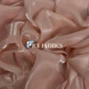Peach Crystal Reflective Liquid Chiffon Fabric