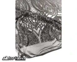 Peacock Sequin Fabric By The Yard 4 Way Stretch Spandex 33 Peacock Sequin Fabric By The Yard 4 Way Stretch Spandex -Luxtex Store PeacockSequinFabricByTheYard Black4WaystretchSpandex 1