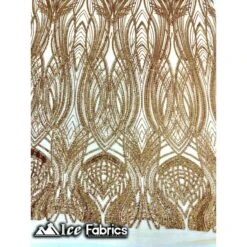 Peacock Sequin Fabric By The Yard 4 Way Stretch Spandex 35 Peacock Sequin Fabric By The Yard 4 Way Stretch Spandex -Luxtex Store PeacockSequinFabricByTheYard Gold4WaystretchSpandex