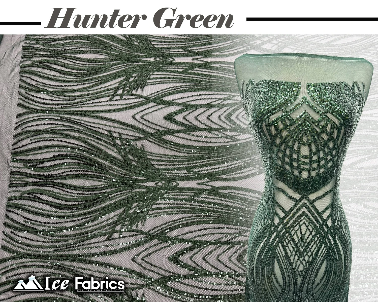 Peacock Sequin Fabric By The Yard 4 Way Stretch Spandex 8 Peacock Sequin Fabric By The Yard 4 Way Stretch Spandex - Image 6