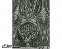 Peacock Sequin Fabric By The Yard 4 Way Stretch Spandex 28 Peacock Sequin Fabric By The Yard 4 Way Stretch Spandex -Luxtex Store PeacockSequinFabricByTheYard HunterGreen4WaystretchSpandex 2