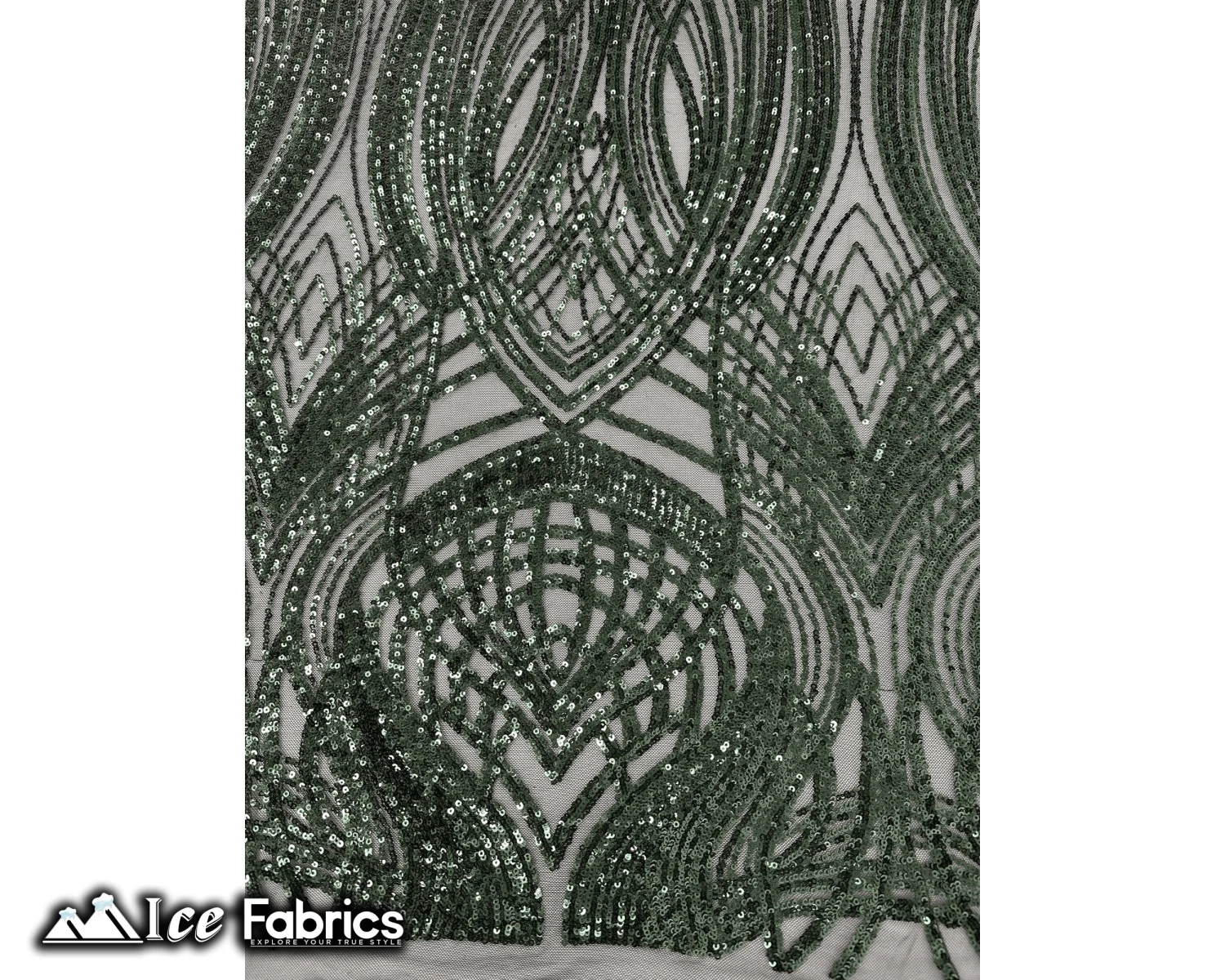 Peacock Sequin Fabric By The Yard 4 Way Stretch Spandex 9 Peacock Sequin Fabric By The Yard 4 Way Stretch Spandex - Image 7