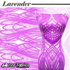 Peacock Sequin Fabric By The Yard 4 Way Stretch Spandex