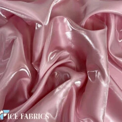 Pink Reflective Liquid Crystal Silky Satin Fabric -Luxtex Store PinkReflectiveLiquidThickSilkySatinCrystal2