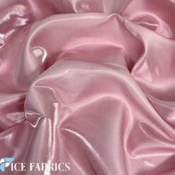 Pink Reflective Liquid Crystal Silky Satin Fabric -Luxtex Store PinkReflectiveLiquidThickSilkySatinCrystal3