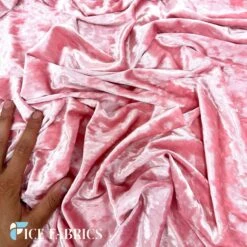 Pink Stretch Crushed Velvet Upholstery Fabric -Luxtex Store PinkStretchCrushedVelvetFabric2 571aae67 fb39 4f15 ac7e d0e0ac25dd05