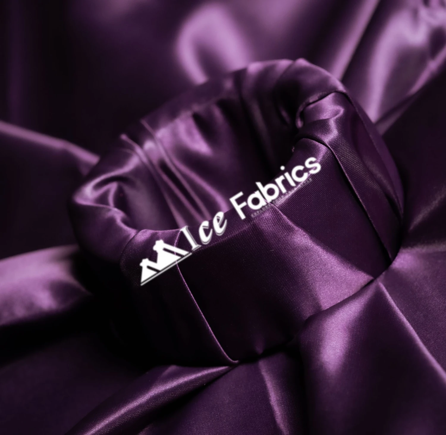 Plum Shiny Bridal Satin Fabric 3 Plum Shiny Bridal Satin Fabric