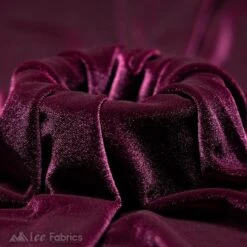 Plum Stretch Velvet Fabric Soft And Smooth -Luxtex Store Plum Ice Fabrics Stretch Velvet Fabric Soft and Smooth 3