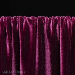 Plum Stretch Velvet Fabric Soft And Smooth -Luxtex Store Plum Ice Fabrics Stretch Velvet Fabric Soft and Smooth 4