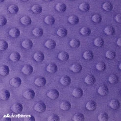 New Colors Dimple Bubble Polka Dot Minky Fabric -Luxtex Store Purple02
