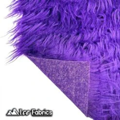 Purple IceFabrics Square Shaggy Long Pile Faux Fur Fabric -Luxtex Store PurpleIceFabricsSquareShaggyLongPileFauxFurFabric 3
