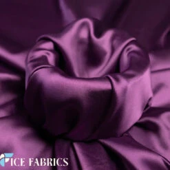 Luxury Silk Stretch Satin Fabric -Luxtex Store PurpleLuxurySilkStretchSatinFabricThickSatin2