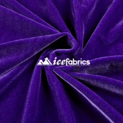 Purple Poly Spandex 4 Way Stretch Velvet Fabric/ Super Soft